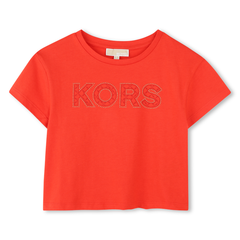 Camiseta corta de algod&oacute;n MICHAEL KORS 
                        NI&Ntilde;A