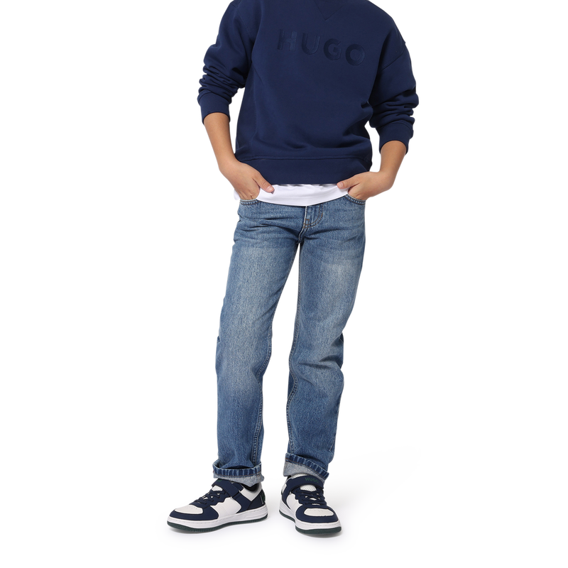 Pantal&oacute;n vaquero de algod&oacute;n HUGO 
                        NI&Ntilde;O