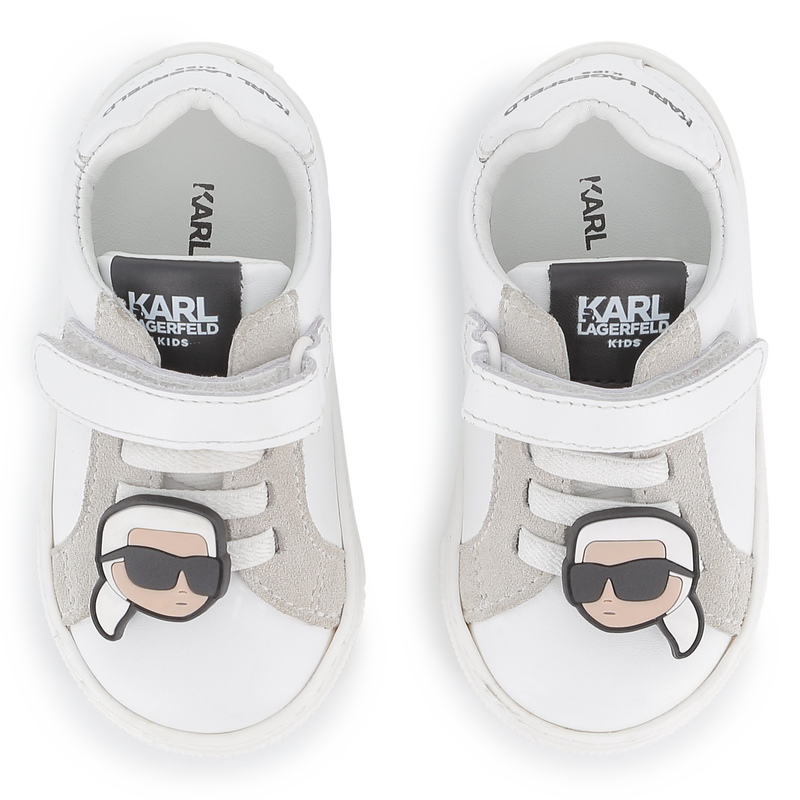 Zapatillas bajas de piel de vaca KARL LAGERFELD KIDS 
                        UNISEXO