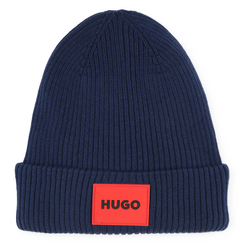 Gorro de punto de algod&oacute;n HUGO 
                        UNISEXO