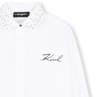 Vestido camisa KARL LAGERFELD KIDS 
                    NI&Ntilde;A