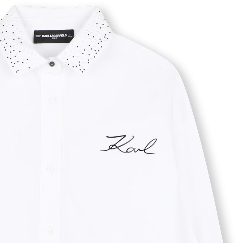 Vestido camisa KARL LAGERFELD KIDS 
                        NI&Ntilde;A