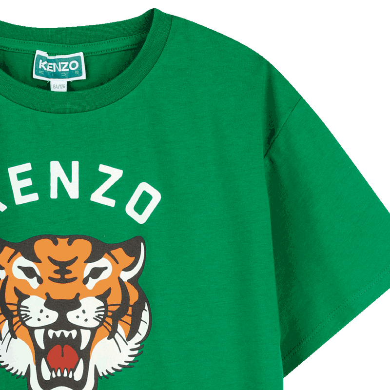 Camiseta de algod&oacute;n estampada KENZO KIDS 
                        NI&Ntilde;O
