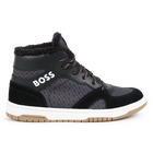 Zapatillas de cordones y piel BOSS 
                    NI&Ntilde;O