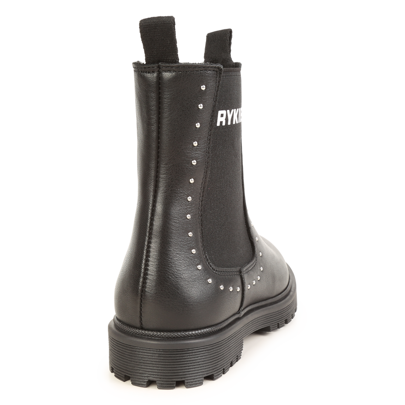 Botines de piel con el&aacute;sticos