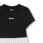 Vestido de ceremonia bimateria DKNY 
                    NI&Ntilde;A