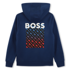 SUDADERA CON CAPUCHA BOSS 
                    NI&Ntilde;O