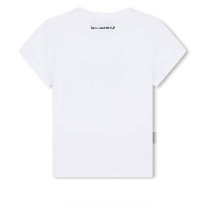 Camiseta con gafas estampadas KARL LAGERFELD KIDS NI&Ntilde;A