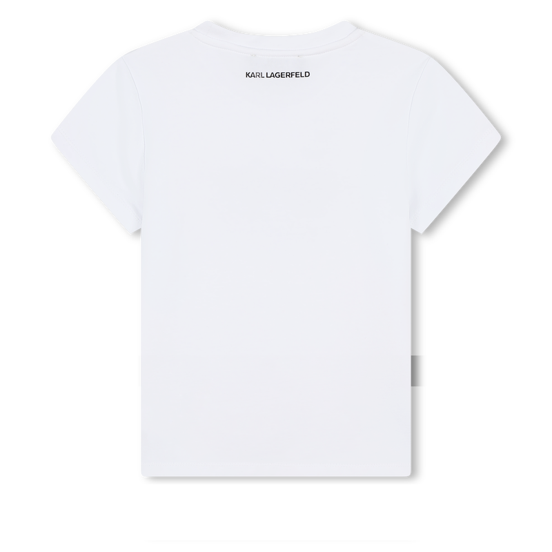 Camiseta con gafas estampadas KARL LAGERFELD KIDS 
                        NI&Ntilde;A