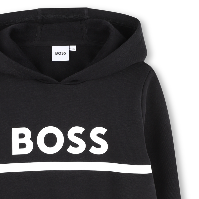 SUDADERA CON CAPUCHA BOSS 
                        NI&Ntilde;O