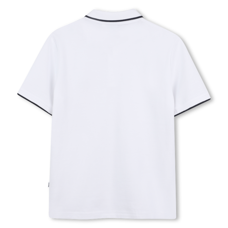 Polo recto de algod&oacute;n BOSS 
                        NI&Ntilde;O