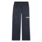 Pantalones de cintura el&aacute;stica, AZUL, hi-res