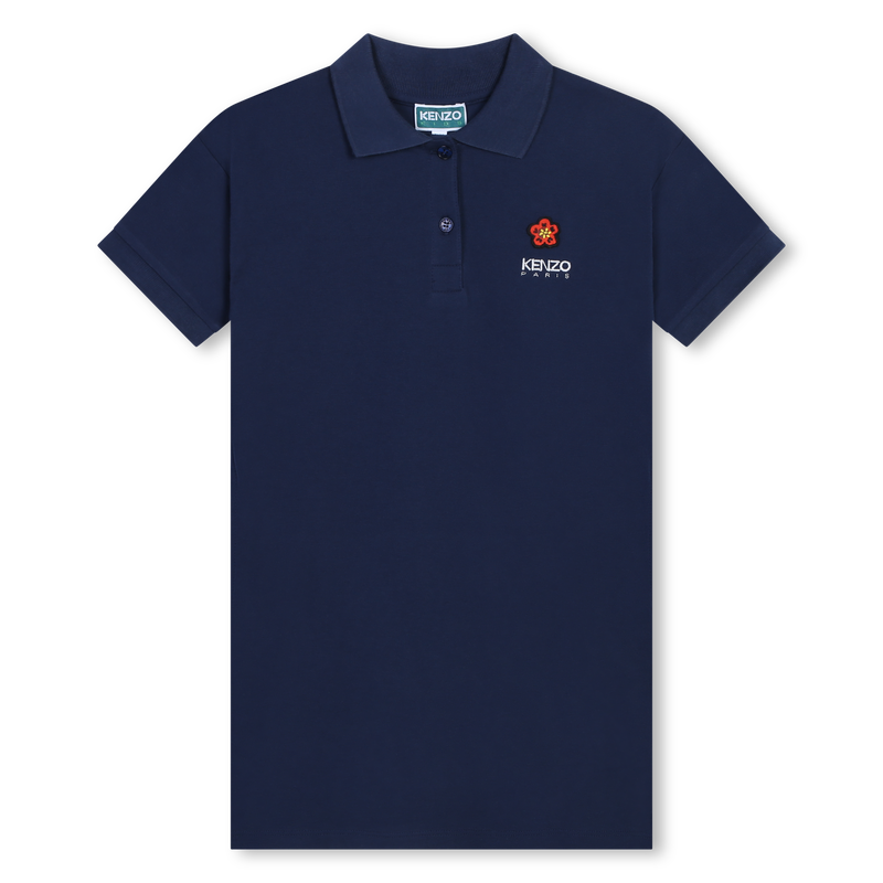 Vestido manga corta de algod&oacute;n KENZO KIDS 
                        NI&Ntilde;A