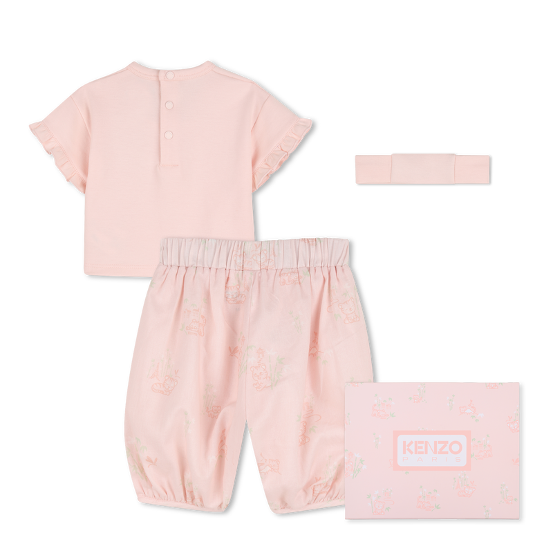CONJUNTO DE CAMISETA, PIJAMA Y DIADEMA KENZO KIDS 
                        NI&Ntilde;A