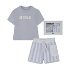 Conjunto camiseta + pantal&oacute;n corto, AZUL CIELO, hi-res