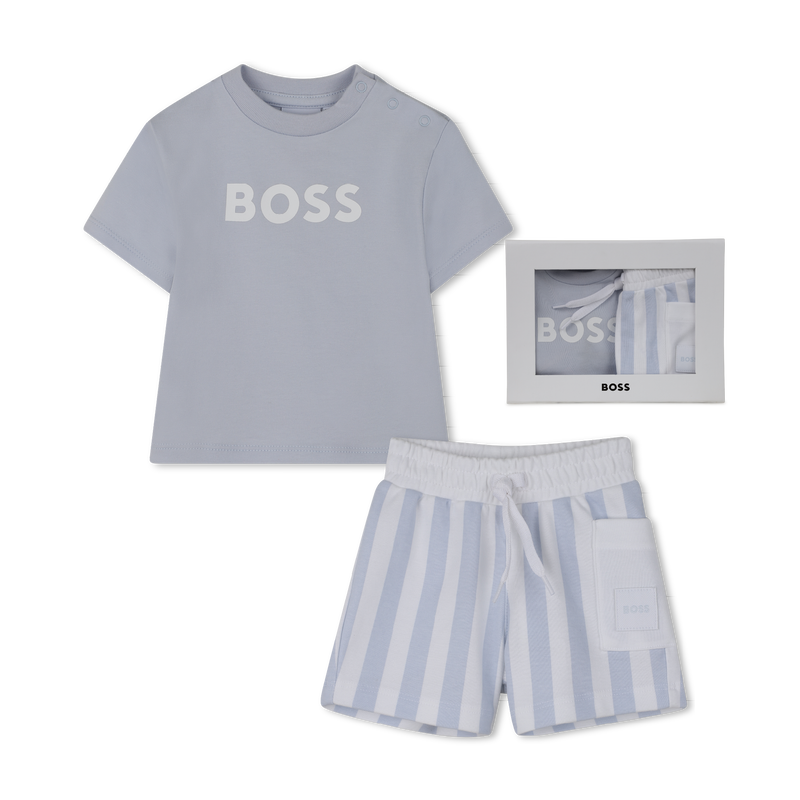 CONJUNTO CAMISETA + PANTAL&Oacute;N CORTO BOSS 
                        NI&Ntilde;O