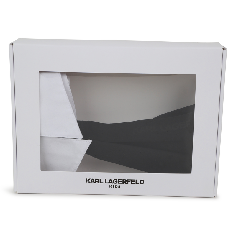 Corbata bicolor de algod&oacute;n KARL LAGERFELD KIDS 
                        NI&Ntilde;A