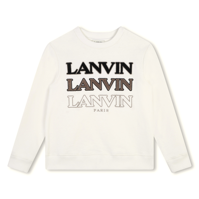 Sudadera cuello redondo y logo LANVIN NI&Ntilde;O