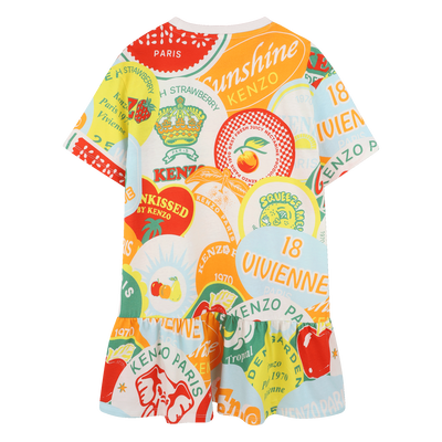 Vestido estampado multicolor KENZO KIDS NI&Ntilde;A