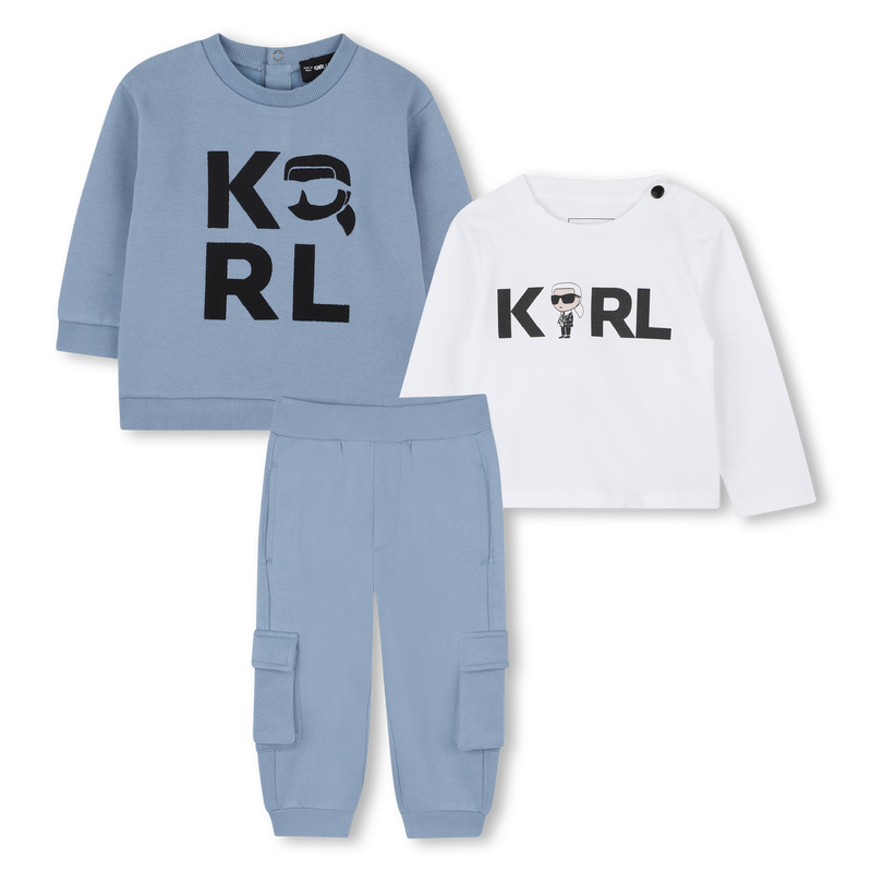Conjunto de sudadera, pantalón y camiseta KARL LARGERFELD KIDS 
                        NIÑO