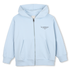 Sudadera con capucha con cremallera, AZUL CIELO, hi-res