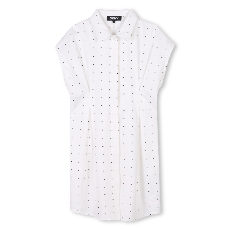 Vestido manga corta y algod&oacute;n DKNY 
                        NI&Ntilde;A