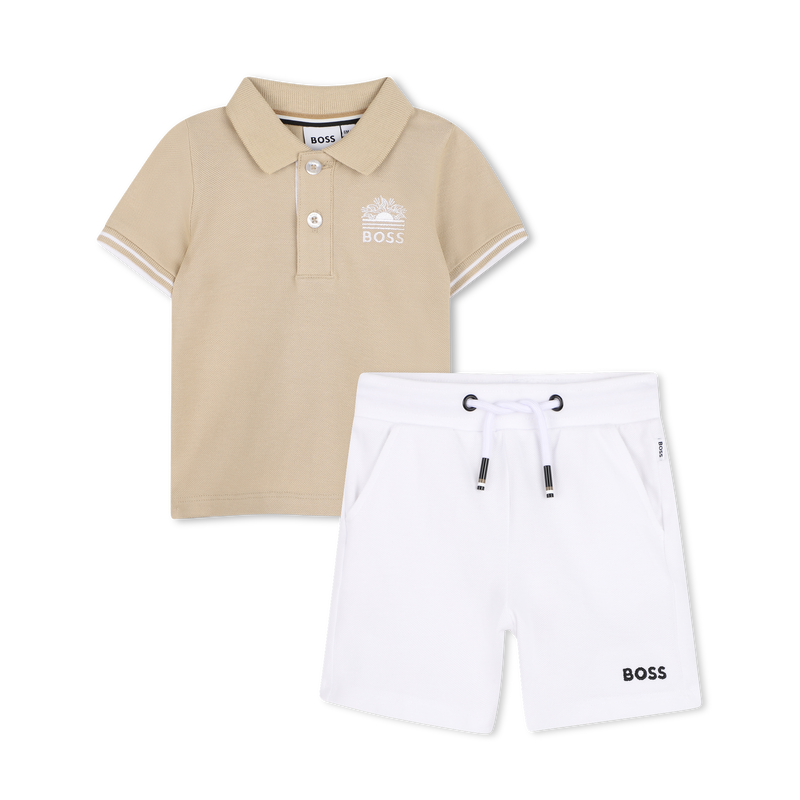 CONJUNTO POLO + BERMUDAS BOSS 
                        NI&Ntilde;O