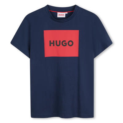 Camiseta algod&oacute;n y manga corta HUGO NI&Ntilde;O