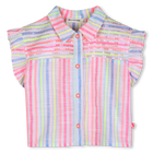 Camisa de rayas con mangas con volantes BILLIEBLUSH 
                    NI&Ntilde;A