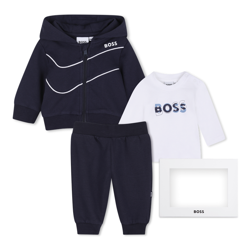 Conjunto de pantal&oacute;n, c&aacute;rdigan y camiseta BOSS 
                        NI&Ntilde;O
