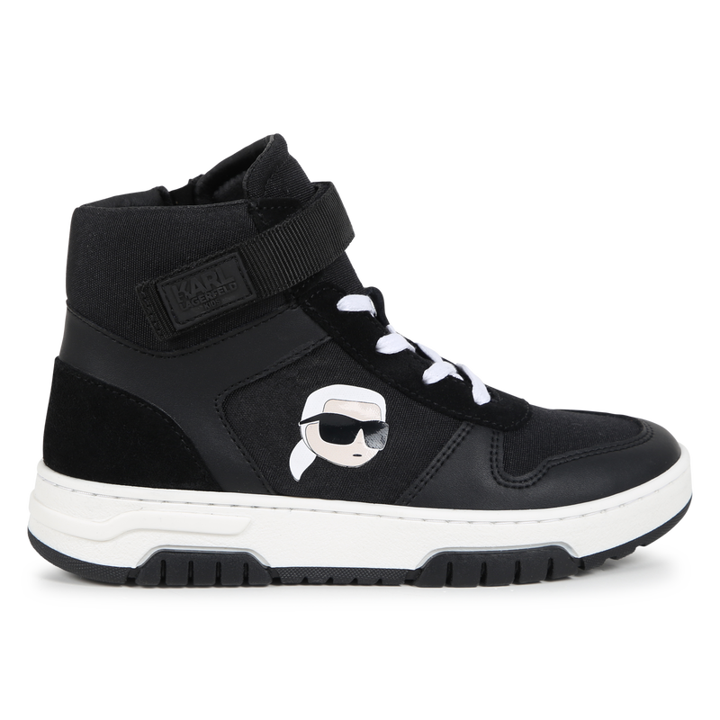 Zapatillas altas de cuero KARL LAGERFELD KIDS 
                        NI&Ntilde;O