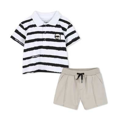 CONJUNTO POLO Y PANTAL&Oacute;N CORTO KARL LAGERFELD KIDS NI&Ntilde;O