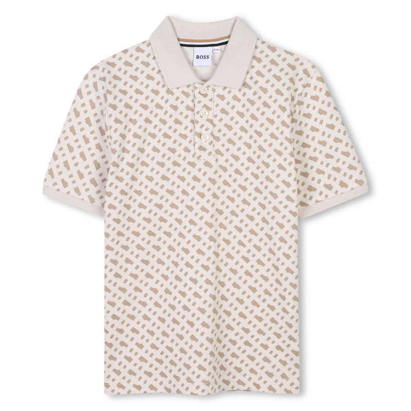 Polo recto estampado BOSS 
                        NI&Ntilde;O