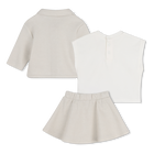 Conjunto de c&aacute;rdigan, falda y camiseta MICHAEL KORS 
                    NI&Ntilde;A