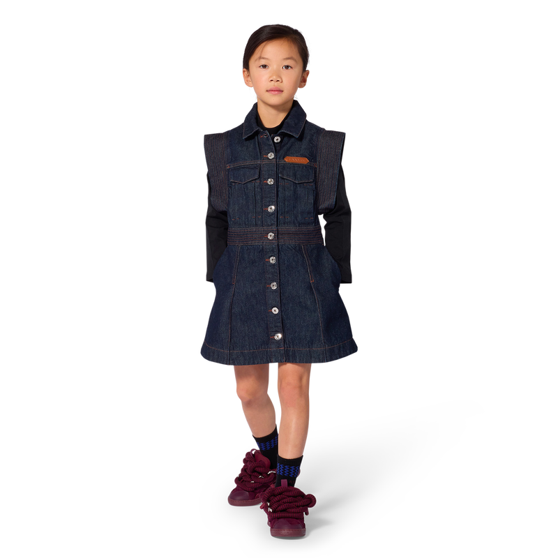Vestido de denim LANVIN 
                        NI&Ntilde;A