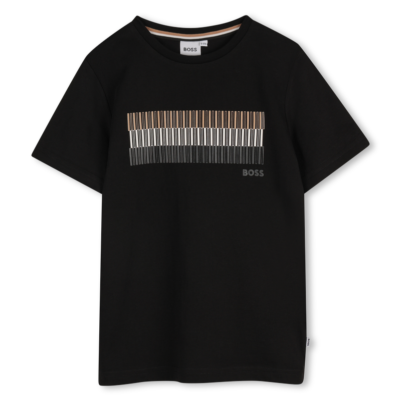 Camiseta manga corta y algod&oacute;n BOSS 
                        NI&Ntilde;O