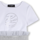 Vestido bimaterial manga corta KARL LAGERFELD KIDS 
                    NI&Ntilde;A