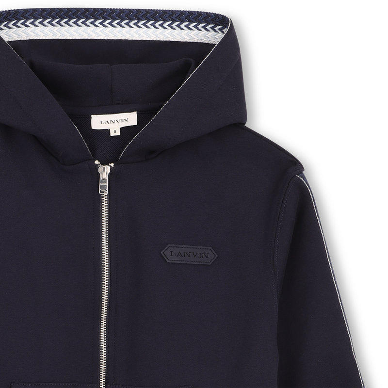 SUDADERA CON CAPUCHA CON CREMALLERA LANVIN 
                        NI&Ntilde;O