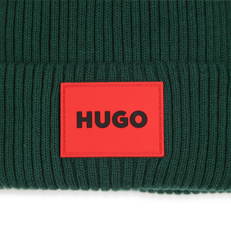 Gorro de punto de algod&oacute;n HUGO 
                        UNISEXO