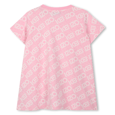 Vestido estampado de algod&oacute;n KENZO KIDS NI&Ntilde;A