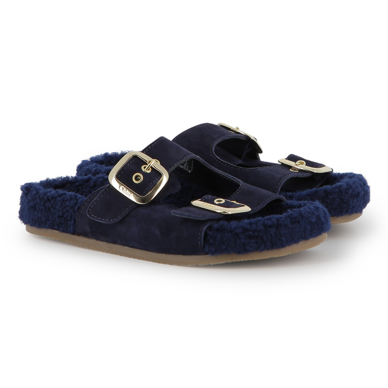 Sandalias de piel de ante de vaca CHLOE 
                        NI&Ntilde;A