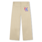Pantal&oacute;n acampanado de algod&oacute;n KENZO KIDS 
                    NI&Ntilde;A