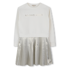 Vestido de manga larga bimaterial MICHAEL KORS 
                    NI&Ntilde;A