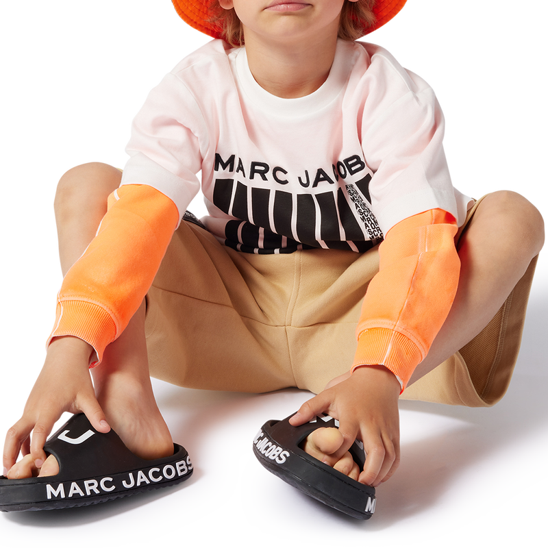 Camiseta de algod&oacute;n bicolor MARC JACOBS 
                        NI&Ntilde;O