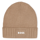 Gorro de punto con logo, GALLETA, hi-res