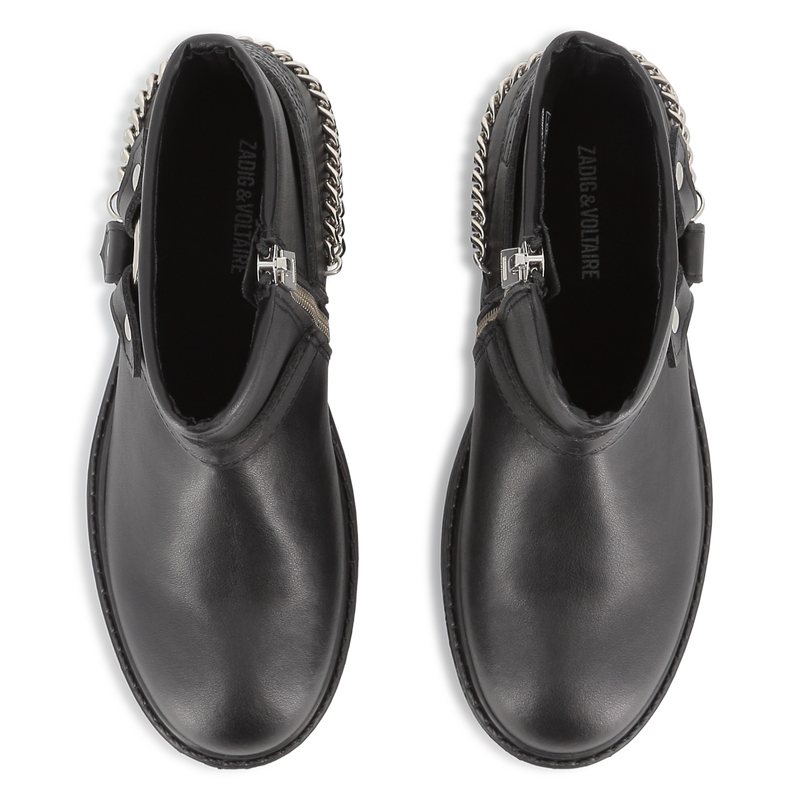 Botas moteras en piel de vacuno ZADIG & VOLTAIRE 
                        NI&Ntilde;A