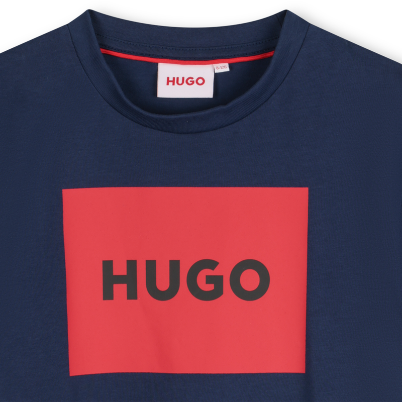 Camiseta algod&oacute;n y manga corta HUGO 
                        NI&Ntilde;O
