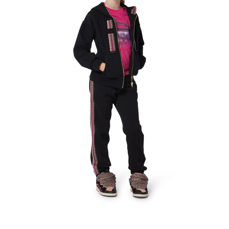 Sudadera cremallera y bordado LANVIN 
                        NI&Ntilde;A