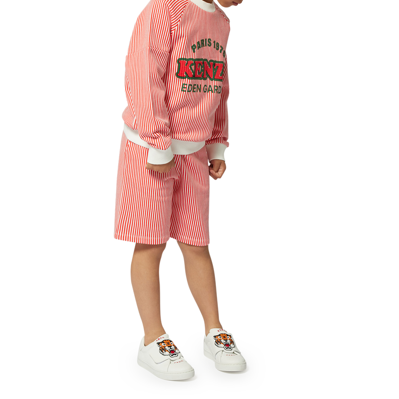 Bermudas de algod&oacute;n y rayas KENZO KIDS 
                        NI&Ntilde;O