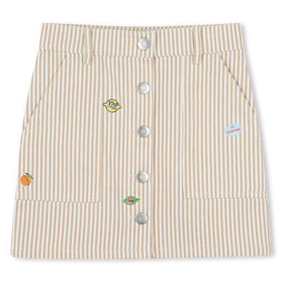 Falda de algod&oacute;n con insignias KENZO KIDS NI&Ntilde;A